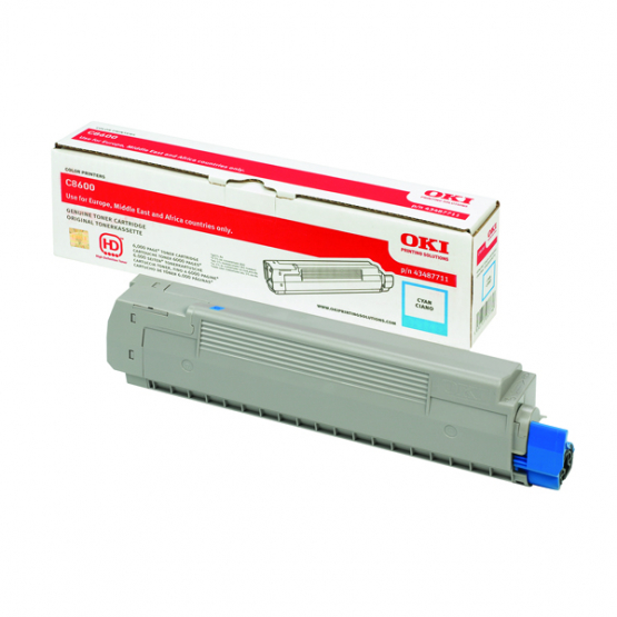 Oki C8600 Cyan Original Toner Cartridge (43487711) 